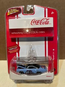 1/64 JOHNNY LIGHTNING COCA-COLA 1970 PLYMOUTH GTX COUPE BLUE XMAS ORNAMINT - Bild 1 von 2