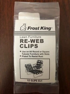 Frost King  Aluminum Chair Re-Webbing Clips Lawn Furniture Clips NEW - Afbeelding 1 van 4