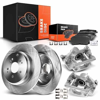 Rotores de freno traseros y pastillas de freno de cerámica + pinza de freno para Honda Pilot 2009-2015 Foto 1 de 4