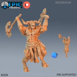 6K Resin 32mm Epic Miniatures Minotaur Adventurer Axe (Medium) for D&D - Bild 1 von 1