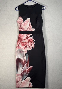 Ted Baker Dress Women Size 4 (1) Xanadu Tranquility Sheath Pencil Dress Flowers - Picture 1 of 18