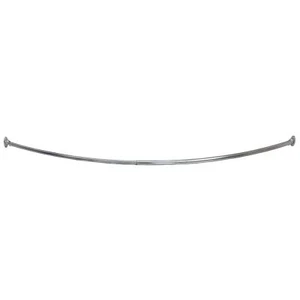 Adjustable Steel Curved Shower Curtain Rod, 50-72 Inches, Satin Nickel - Picture 1 of 5