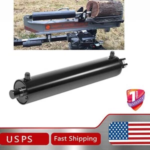 4” Bore x 24” Stroke Hydraulic Log Splitter Cylinder w/ Detent Valve & Hose Kit - Picture 1 of 10