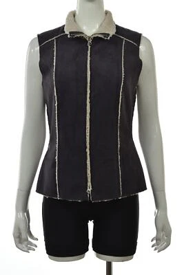 Chaleco de terciopelo para mujer talla M gris chaqueta abrigo imitación gamuza informal Foto 1 de 4