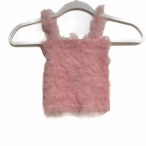 Twirl & Co Girls Pink Tank Top Solid Fluffy Chiffon Lace Sleeveless Pullover 2T - Picture 1 of 7