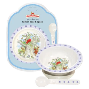 Bunnykins Suction Bowl & Spoon Shining Stars Design Dinner Set Utensil 18M+ Blue - Picture 1 of 1