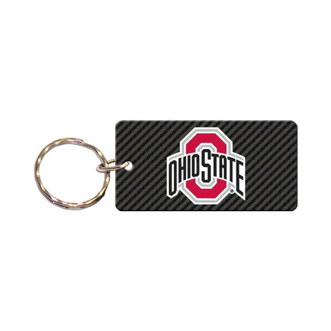 OHIO STATE BUCKEYES CARBON RECTANGLE ACRYLIC KEY RING NEW WINCRAFT Cover