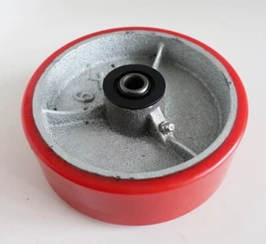 6x2 POLYURETHANE WHEEL ON STEEL CORE, ROLLER BEARING, 1/2" ID, 1200 LB, ZERK - Picture 1 of 1