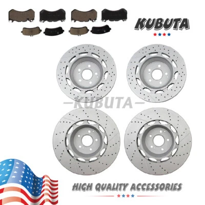 New Front+Rear Brake Disc Rotors+Pads For 2014-2020 Mercedes Benz S63 S65 AMG US Foto 1 de 4