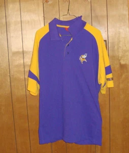Minnesota Vikings Men's Purple NFL Team Apparel Polo Short Sleeve Shirt Size XL - Picture 1 of 6
