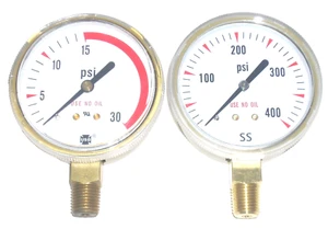 Acetylene Regulator Gauge Set 2 1/2" Dia 1/4" NPT for Welding & Cutting - Picture 1 of 2