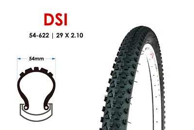 DSI 29 Zoll Fahrrad Reifen 54-622 MTB Mountain Bike 29x2.10 Tire Mantel schwarz