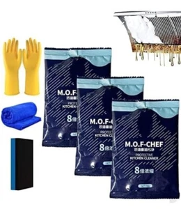 M.O.F- Chef Protective Kitchen Cleaner Powder Degreaser (3x) 50g Pouches MOF - Picture 1 of 7