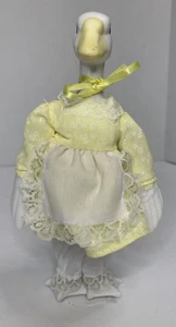 Dept 56 Porcelain Goose Ornament Figure Dress with Apron includes stand - Picture 1 of 11