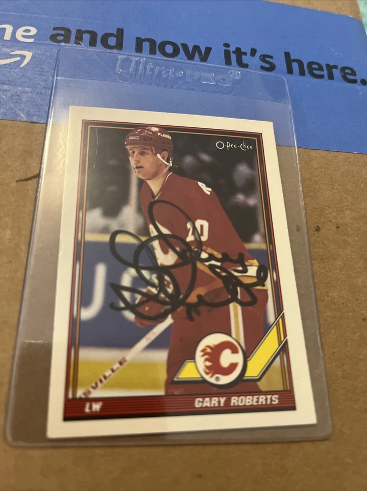 Gary Roberts Signed 1991-92 O Pee Chee OPC Card Flames - Image 1 of 1