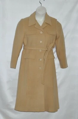 Abrigo Joan Rivers Botón Frontal con Forro Talla S Camel Foto 1 de 2