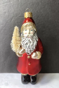 Woodland Santa Claus Christmas Shatter Proof Ornament - Picture 1 of 4