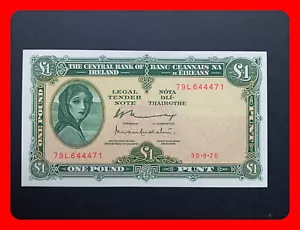 Irlanda | 1976 | 1 libbra | P.64d | prefisso - 79L | UNC- - Foto 1 di 2
