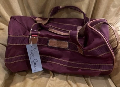 De Colección Pierre Cardin Bolsa de Viaje Gimnasio Fin de Semana Correa y Asas NUEVO CON ETIQUETAS BORGOÑA Foto 1 de 4