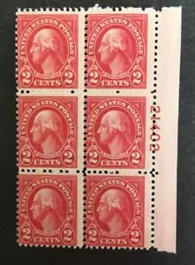 Blocco targa Washington 2 centesimi di 6 francobolli perf. Nuovo di zecca og cambiato - Foto 1 di 2