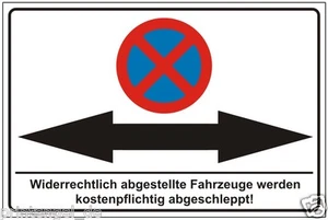 Parkverbot,Parkplatz,Schilder,Pfeil,nach,links,rechts,Halteverbot,Warnschild,187 - Picture 1 of 1