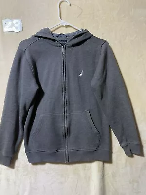 Nautica Boys Hoodie Full Zip Gray Size Large (14-16) - Image 1 of 4