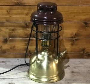 1950's Vintage Tilley Guardsman Electric Conversion Edison Lamp Brown Hood - Picture 1 of 6