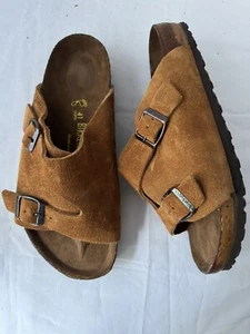 Neu mit Karton Birkenstock Zürich Herren Gr. EU 41 US 8 Veloursleder Dunkelbraun Sandalen - Bild 1 von 23