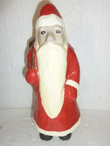 Figura grande de Santa Claus decoración navideña de papel pintado de colección 14" de alto - Imagen 1 de 5