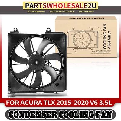 Left Driver Side Radiator Cooling Fan Assembly w/ Shroud for Acura TLX 2015-2020 - Image 1 of 4