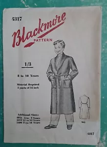 50s Blackmore Paper Sewing Dress Pattern Dressing Gown Boys 8 - 10rs - Picture 1 of 2