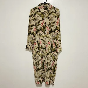 Tommy Bahama 100% Silk Beau Jardin Shirt Dress Tropical Floral Print Size Medium - Picture 1 of 13