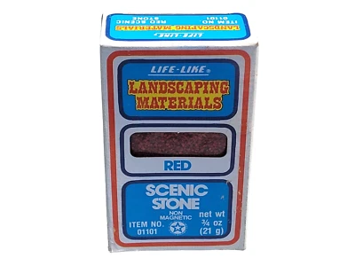 LIFE-LIKE LANDSCAPING MATERIAL #01101 - RED SCENIC STONE (3/4 oz.) - ALL SCALES! - Image 1 of 4