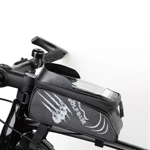 Waterproof Bike Front Bag Cycling Bicycle Phone Holder Pannier Pouch Tube Frame - Picture 1 of 11