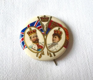 King George V and Queen Mary Coronation Pin Badge C.1911 - Picture 1 of 4