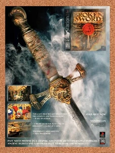 1997 Broken Sword The Shadow Of The Templars PS1 Original Ad / Retro Wall Art v1 - Picture 1 of 2