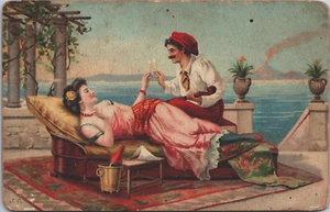 Love And Romance Couple Vintage Postcard B191 - Picture 1 of 2