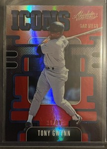 Tony Gwynn 2021 Panini Absolute Icons Insert Red SP #’d 11/99 Padres HOF