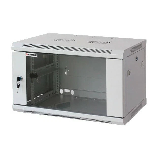 Armadio Rack 19'' a muro 12 unità sezione unica prof. 450mm Grigio - Immagine 1 di 1