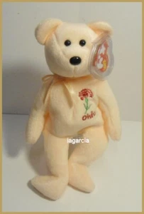 Ty Beanie Baby Bär Ohio scharlachrote Nelke MWMT's - Bild 1 von 1