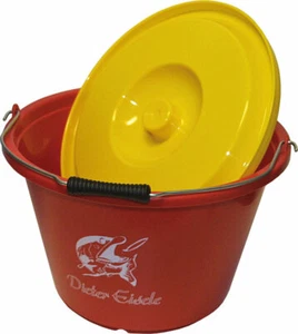 Seau d'appât Dieter Eisele avec couvercle 8 litres, seau d'alimentation en polypropylène - Photo 1/1