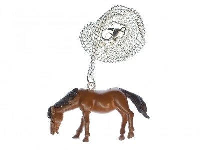 Collar Caballo Miniblings 45cm Poni Caballos Ecuestre Goma Marrón Foto 1 de 4