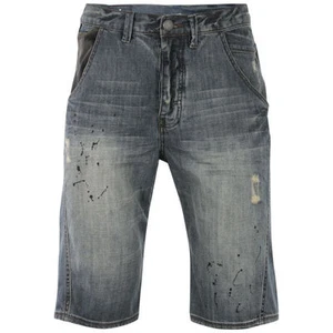 Ringspun Greens Creek Mens Distressed Blue Denim Shorts BNWT Small 30" Large 34" - Picture 1 of 6