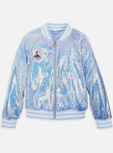 Disney Store Frozen Elsa & Anna College Jacke Mädchen Größe 7/8 - Bild 1 von 7
