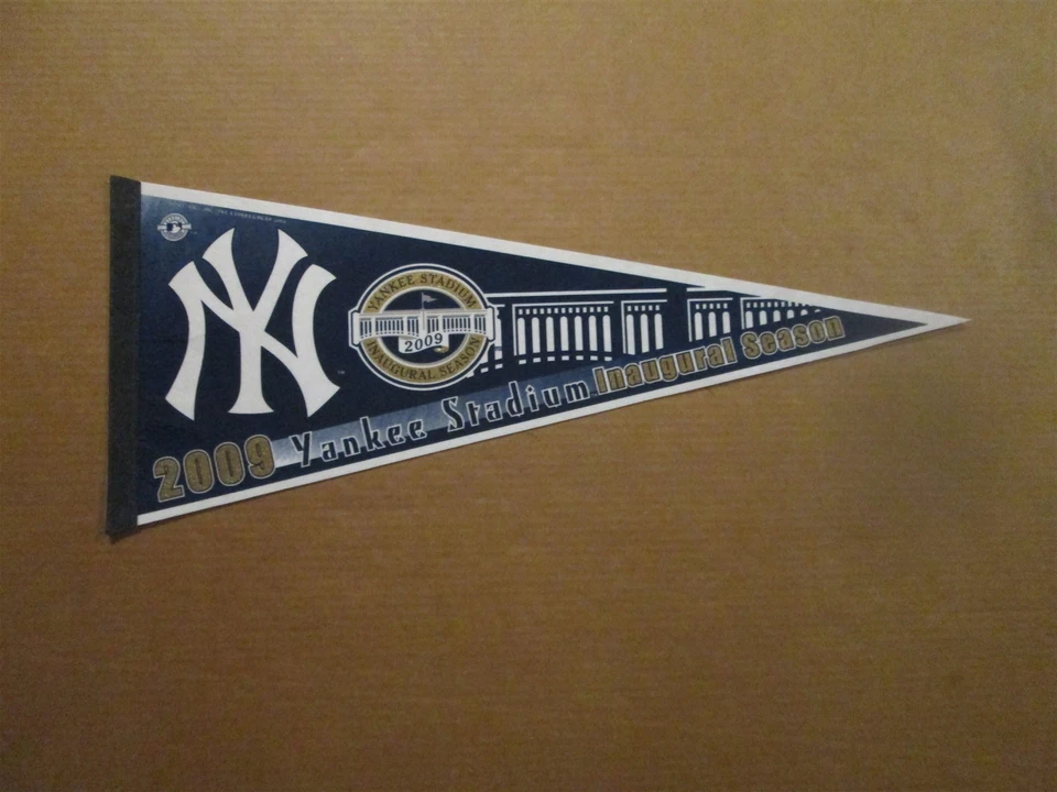 MLB New York Yankees Vintage 2009 Yankee Stadium Inaugural Season Logo Pennant - Image 1 of 1