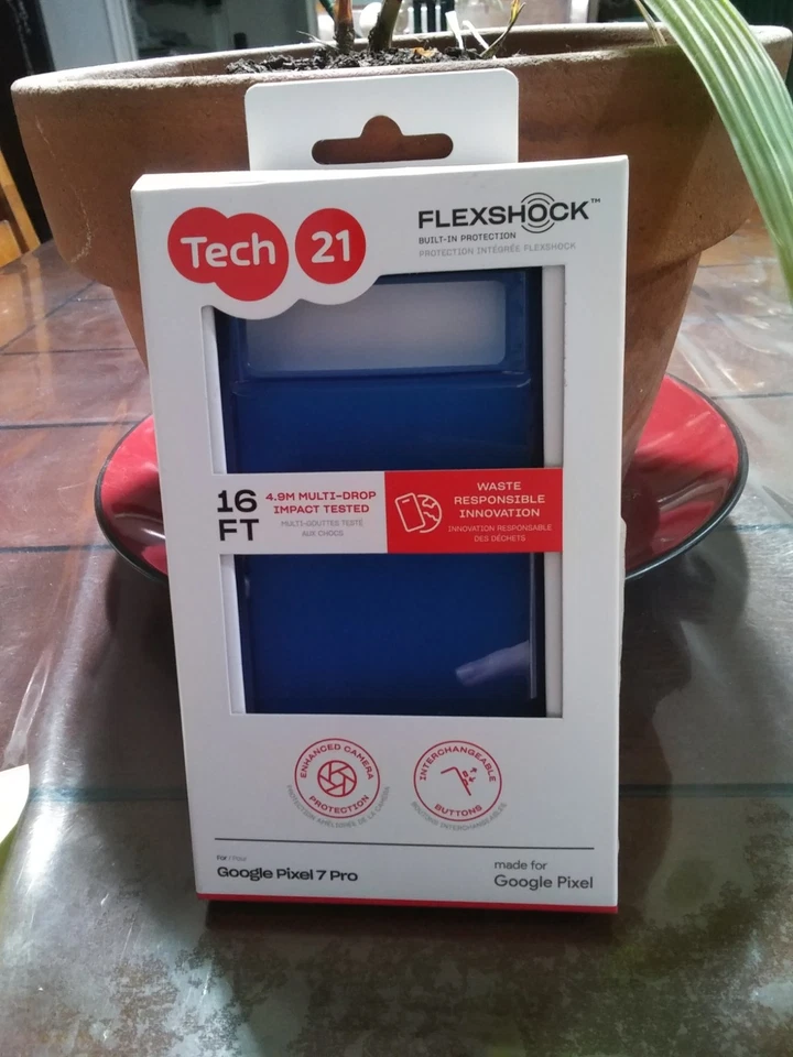 Tech21 FlexShock Case for Google Pixel 7 Pro - Blue - 16ft Drop Tested - Image 1 of 1