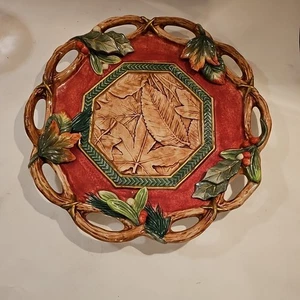 Vintage Fitz And Floyd Classics Christmas Lodge Teller - Bild 1 von 9