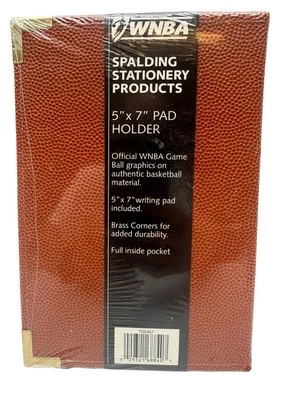 Papelería NBA-WMBA 5" X 7" almohadilla de escritura carpeta gráficos Spalding (¡NUEVO!) Foto 1 de 4