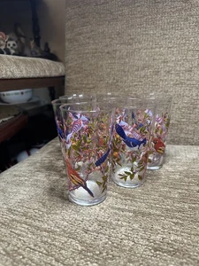 Vintage bunte Vogel Gläser 6er Set 60er 70er Midcentury  - Bild 1 von 3