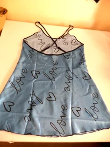 new women's short summer Satin Chemise Slip Nightdress Nightie Size large 14 16 - Foto 1 di 3